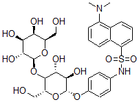 CAS#: 94367-65-4， N-(5-Dimethylaminonaphthalene-1-Sulfonyl)-4-Aminophenyl-beta-Lactoside