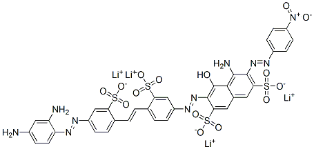 CAS#: 94386-25-1， Tetralithium 4-Amino-6-[[4-[2-[4-[(2,4-Diaminophenyl)Azo]-2-Sulphonatophenyl]Vinyl]-3-Sulphonatophenyl]Azo]-5-Hydroxy-3-[(4-Nitrophenyl)Azo]Naphthalene-2,7-Disulphonate