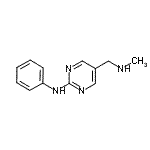 structure of CAS# 944450-95-7, 5-[(Methylamino)methyl]-N-phenyl-2-pyrimidinamine;{5-[(methylamino)methyl]pyrimidin-2-yl}phenylamine;5-[(Methylamino)methyl]-2-(phenylamino)pyrimidine 95%;5-[(Methylamino)methyl]-N-phenylpyrimidin-2-amine
