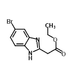 structure of CAS# 944903-92-8, ethyl 2-(5-bromo-1H-benzimidazol-2-yl)acetate;5-Bromo-2-(2-ethoxy-2-oxoethyl)-1H-benzimidazole;Ethyl (5-bromo-1H-benzimidazol-2-yl)acetate 95+%;Ethyl 2-(5-bromo-1H-1,3-benzodiazol-2-yl)acetate