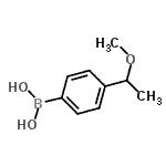 结构式 CAS# 945723-15-9, [4-(1-甲氧基乙基)苯基]硼酸