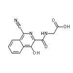 CAS#: 945739-63-9， N-[(1-Cyano-4-hydroxy-3-isoquinolinyl)carbonyl]glycine
