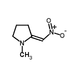 structure of CAS# 94662-64-3, (2E)-1-Methyl-2-(nitromethylene)pyrrolidine;(2E)-1-methyl-2-(nitromethylidene)pyrrolidine;(E)-1-methyl-2-(nitromethylene)pyrrolidine;1-methyl-2-(nitromethylene)pyrrolidine