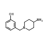 结构式 CAS# 946679-47-6, 3-[(4-氨基-1-哌啶基)甲基]苯酚