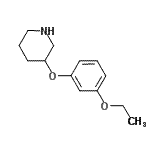 structure of CAS# 946714-65-4, 3-(3-Ethoxyphenoxy)piperidine;3-(3-Ethoxyphenoxy)piperidine;MFCD08687741