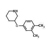structure of CAS# 946725-92-4, 3-(3,4-Dimethylphenoxy)piperidine;3-(3,4-Dimethylphenoxy)piperidine;MFCD08687658
