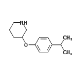 structure of CAS# 946726-03-0, 3-(4-Isopropylphenoxy)piperidine;3-(4-Isopropylphenoxy)piperidine;MFCD08688002
