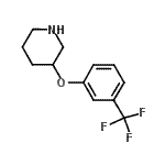 structure of CAS# 946759-18-8, 3-[3-(Trifluoromethyl)phenoxy]piperidine;3-(3-(trifluoromethyl)phenoxy)piperidine;3-[3-(Trifluoromethyl)phenoxy]piperidine;MFCD08688558