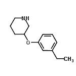 structure of CAS# 946759-21-3, 3-(3-Ethylphenoxy)piperidine;3-(3-Ethylphenoxy)piperidine