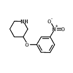 结构式 CAS# 946759-44-0, 3-(3-硝基苯氧基)哌啶