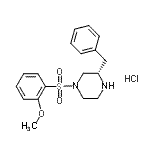 CAS#: 947532-50-5， (3S)-3-Benzyl-1-[(2-methoxyphenyl)sulfonyl]piperazine hydrochloride (1:1)