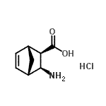 结构式 CAS# 947601-81-2, (1R,2R,3S,4S)-3-氨基双环[2.2.1]庚-5-烯-2-羧酸盐酸盐(1:1)