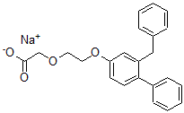 CAS#: 94825-61-3， Sodium 2-[2-(3-benzyl-4-phenylphenoxy)ethoxy]acetate