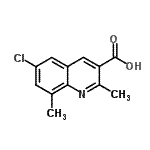 CAS#: 948289-26-7， 6-Chloro-2,8-dimethyl-3-quinolinecarboxylic acid