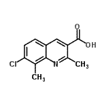 结构式 CAS# 948290-22-0, 7-氯-2,8-二甲基-3-喹啉羧酸