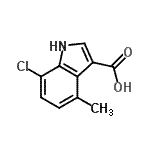 CAS#: 948581-67-7， 7-Chloro-4-methyl-1H-indole-3-carboxylic acid