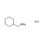 structure of CAS# 950603-21-1, 1-(Tetrahydro-2H-thiopyran-4-yl)methanamine hydrochloride (1:1);(Tetrahydro-2H-thiopyran-4-yl)methanamine hydrochloride;(Tetrahydro-2H-thiopyran-4-yl)methylamine hydrochloride;4-(Aminomethyl)tetrahydro-2H-thiopyran hydrochloride 97%