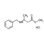 structure of CAS# 95071-12-8, Methyl (3S)-3-(benzylamino)butanoate hydrochloride (1:1);Methyl (3R)-3-(benzylamino)butanoate hydrochloride;MFCD21333129
