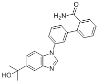 CAS#: 951654-29-8， 2-{3-[5-(2-Hydroxypropan-2-yl)-1H-1,3-benzodiazol-1-yl]phenyl}benzamide