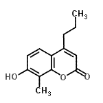 structure of CAS# 95184-99-9, 7-Hydroxy-8-methyl-4-propyl-2H-chromen-2-one;2H-1-benzopyran-2-one, 7-hydroxy-8-methyl-4-propyl-;7-hydroxy-8-methyl-4-propyl-2H-chromen-2-one;7-Hydroxy-8-methyl-4-propyl-chromen-2-one
