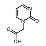 structure of CAS# 95209-83-9, (2-Oxo-1(2H)-pyrimidinyl)acetic acid;(2-oxo-1(2H)-pyrimidinyl)acetic acid;(2-Oxo-2H-pyrimidin-1-yl)-acetic acid;1(2H)-Pyrimidineaceticacid,2-oxo-