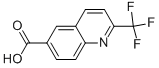 structure of CAS# 952182-51-3, 2-(Trifluoromethyl)-6-Quinolinecarboxylic Acid;2-(Trifluoromethyl)Quinoline-6-Carboxylic Acid;6-Carboxy-2-(Trifluoromethyl)Quinoline