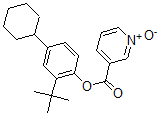 CAS#: 95240-93-0， Nicotinic acid, 2-tert-butyl-4-cyclohexylphenyl ester, 1-oxide