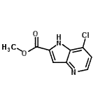 结构式 CAS# 952800-36-1, 甲基7-氯-1H-吡咯并[3,2-b]吡啶-2-羧酸酯