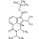CAS#: 953411-04-6， [4-(Diisopropylcarbamoyl)-1-{[(2-methyl-2-propanyl)oxy]carbonyl}-1H-indol-2-yl]boronic acid