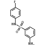 结构式 CAS# 953717-92-5, 3-氨基-N-(4-氟苯基)苯磺酰胺