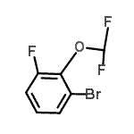 structure of CAS# 954235-98-4, 1-Bromo-2-(difluoromethoxy)-3-fluorobenzene;1-Bromo-2-(difluoromethoxy)-3-fluoro-benzene;1-Bromo-2-difluoromethoxy-3-fluoro-benzene;MFCD11036073