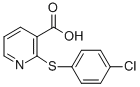 structure of CAS# 955-54-4, 2-[(4-Chlorophenyl)Thio]-3-Pyridinecarboxylicacid;2-[(4-Chlorophenyl)Thio]-3-Pyridinecarboxylate;2-[(4-Chlorophenyl)Thio]Nicotinate;Zinc00131947