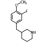 CAS#: 955315-10-3， 3-(3-Fluoro-4-methoxybenzyl)piperidine