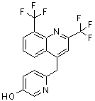 CAS#: 955315-33-0， 6-{[2,8-Bis(trifluoromethyl)-4-quinolinyl]methyl}-3-pyridinol