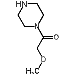 structure of CAS# 95550-06-4, 2-Methoxy-1-(1-piperazinyl)ethanone;2-methoxy-1-(piperazin-1-yl)ethanone;MFCD09043264