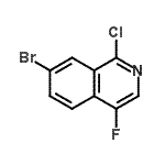 CAS#: 956700-16-6， 7-Bromo-1-chloro-4-fluoroisoquinoline