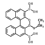 structure of CAS# 957111-26-1, [2,2'-Bis(methoxymethoxy)-1,1'-binaphthalene-3,3'-diyl]diboronic acid;2,2'-Bis(MOMoxy)-1,1'-binaphthyl-3,3'-diyldiboronic acid