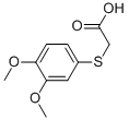 结构式 CAS# 95735-63-0, 2-[(3,4-二甲氧基苯基)硫代]-乙酸