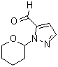 structure of CAS# 957483-88-4, 1-(Tetrahydro-2H-pyran-2-yl)-1H-pyrazole-5-carbaldehyde;1-(2H-3,4,5,6-tetrahydropyran-2-yl)pyrazole-5-carbaldehyde;1-(2-Tetrahydropyranyl)-1H-pyrazole-5-carboxaldehyde;1-(tetrahydro-2H-pyran-2-yl)-1H-pyrazole-5-carbaldehyde