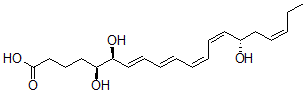 CAS#: 95851-20-0， (5S-(5R*,6R*,7 E,9E,11Z,13Z,15R*,17Z))-5,6,15-Trihydroxy-7,9,11,13,17-Eicosapentaenoic Acid