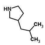 结构式 CAS# 959238-03-0, 3-异丁基吡咯烷