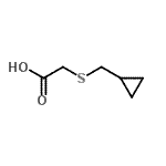 structure of CAS# 959241-50-0, [(Cyclopropylmethyl)sulfanyl]acetic acid;[(Cyclopropylmethyl)thio]acetic acid;[(cyclopropylmethyl)thio]aceticacid;2-(cyclopropylmethylthio)acetic acid