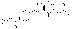 CAS#: 959246-63-0， [6-(4-{[(2-Methyl-2-propanyl)oxy]carbonyl}-1-piperazinyl)-4-oxo-3(4H)-quinazolinyl]acetic acid