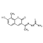 CAS#: 959985-67-2， (2E)-2-[1-(7-Hydroxy-8-methyl-2-oxo-2H-chromen-3-yl)ethylidene]hydrazinecarbothioamide