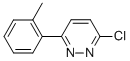 structure of CAS# 96225-49-9, 3-Chloro-6-(2-Methylphenyl)-Pyridazine;3-CHLORO-6-(2-METHYLPHENYL)-PYRIDAZINE