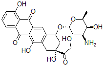 CAS#: 96597-11-4， 4-Demethyl-6-Deoxydoxorubicin