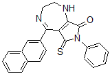 CAS 登录号：96920-30-8， 5-(2'-萘基)-7-苯基-(2,3,6,8-四氢)吡咯并-(3,4-E)(1,4)-二氮杂卓-6-硫代-8-(1H,7H)酮