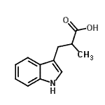 structure of CAS# 97096-16-7, 3-(1H-Indol-3-yl)-2-methylpropanoic acid;3-(1H-Indol-3-yl)-2-methylpropionic acid;3-(1H-Indol-3-yl)-2-methyl-propionic acid;3-(3-Indolyl)-2-methylpropionic acid