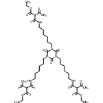 CAS#: 97171-71-6， ethyl 2-[6-[3,5-bis[6-[(2-ethoxycarbonyl-3-oxo-butanoyl)amino]hexyl]-2,4,6-trioxo-1,3,5-triazinan-1-yl]hexylcarbamoyl]-3-oxo-butanoate