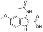 structure of CAS# 97310-92-4, 3-Acetylamino-5-Methoxy-1H-Indole-2-Carboxylic Acid;Zinc00326014